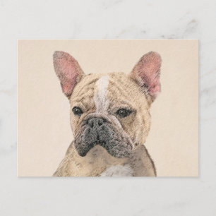 Carte Postale Peinture de Bouledogue Français (Sable) - Original