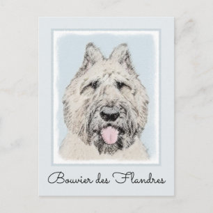 Carte Postale Peinture de Bouvier des Flandres - Art original de