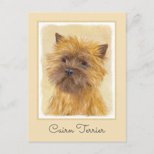 Carte Postale Peinture de Cairn Terrier - Cute Original Chien Ar