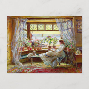 Carte Postale Peinture de Charles James Lewis représentant une f
