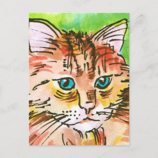 Carte Postale Peinture de chat