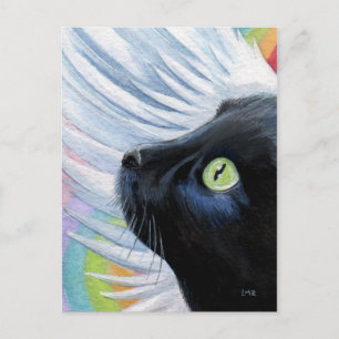 Carte postale Peinture de chats Angel de fin de l'