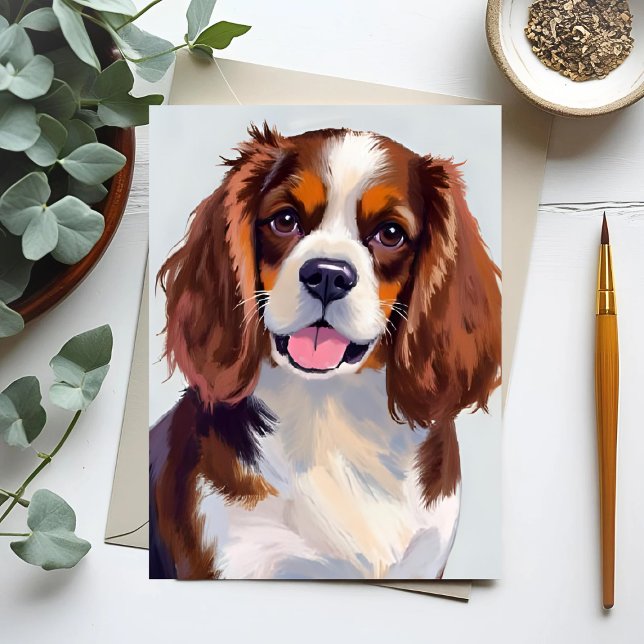 Carte Postale Peinture de chien Cocker Spaniel (Créateur téléchargé)