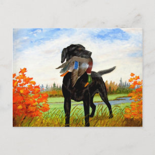 Carte postale Peinture de chien de chasse
