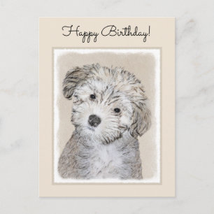 Carte Postale Peinture de Chien Havanais - Cute Original Chien A