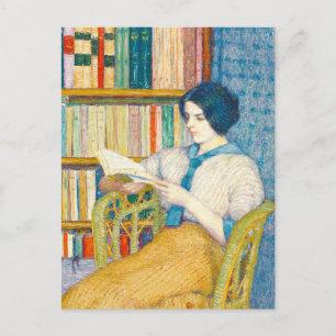 Carte Postale Peinture de femme lisant
