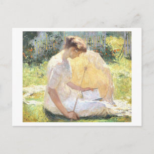 Carte Postale Peinture de femme lisant