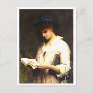 Carte Postale Peinture de femme lisant