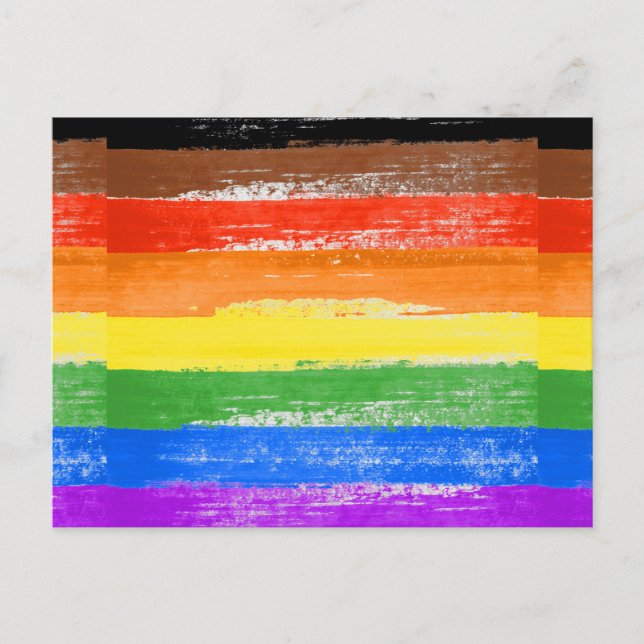 Carte Postale Peinture de fierté LGBTQIA+ (Devant)