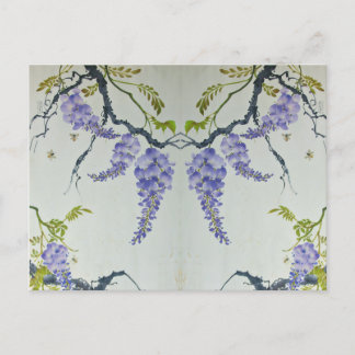 Carte Postale Peinture de fleur de parfum violet distinctive