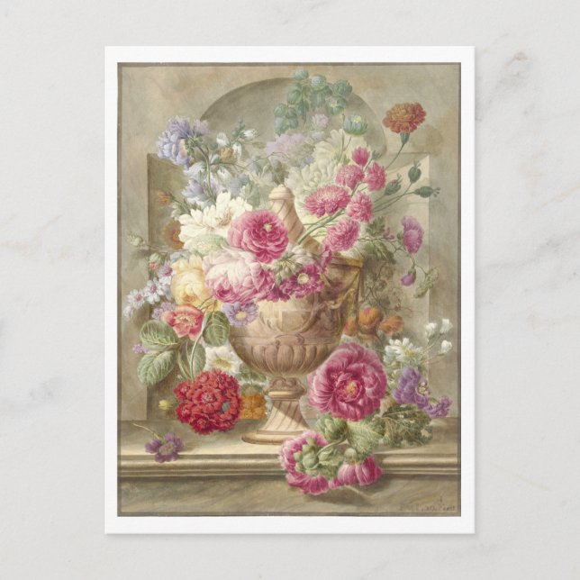 Carte Postale Peinture de fleurs dans un vase (Devant)