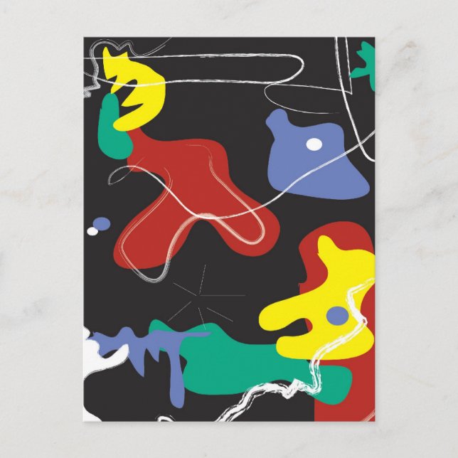 Carte Postale Peinture de goutte (Devant)