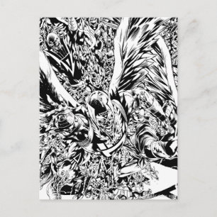 Carte Postale Peinture de groupe de nuit Noir et Blanc