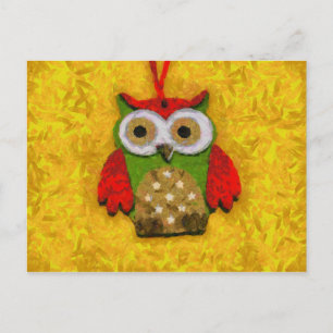 Carte Postale Peinture de hibou
