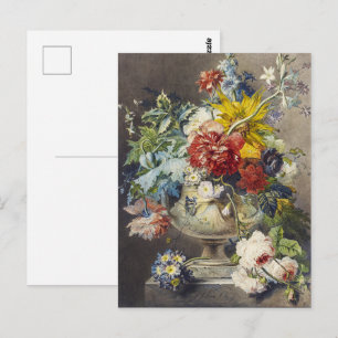 Carte Postale Peinture de jardin botanique floral élégant vintag
