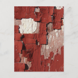 Carte Postale Peinture de la grange rouge Peeling