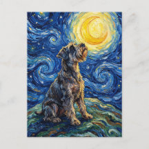 Peinture de la nuit étoilée Schnauzer
