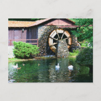 Carte postale Peinture de l'étang à roue d'eau