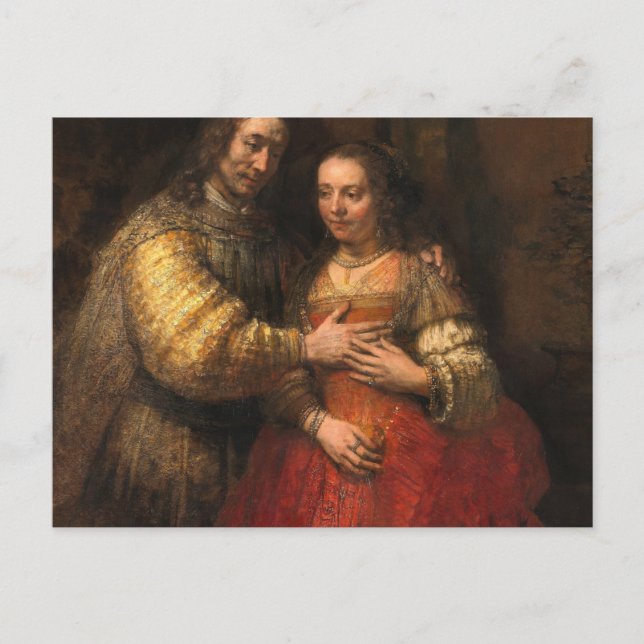 Carte Postale Peinture De Mariée Juive Par Rembrandt (Devant)