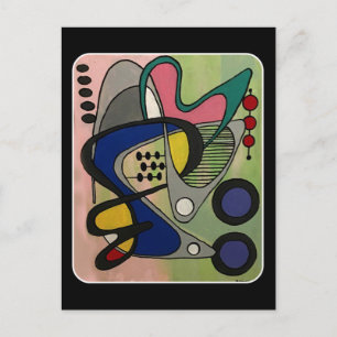 Carte Postale Peinture de 'Mid Cent Mod Abst, Astro Picnic' sur