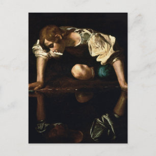 Carte Postale Peinture de Narcissus par Caravaggio