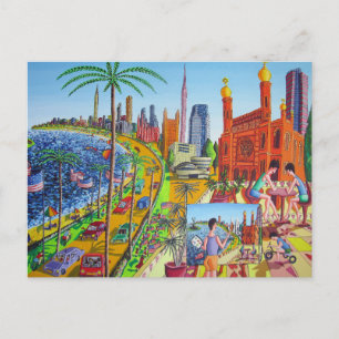 Carte Postale Peinture de New York City Raphael Perez