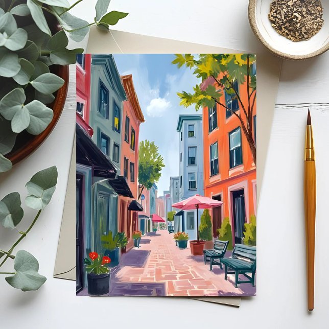 Carte Postale Peinture de Newport Rhode Island (Créateur téléchargé)