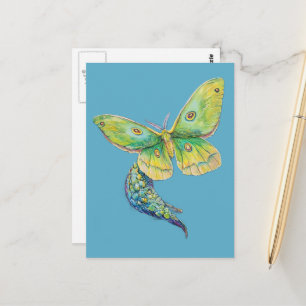 Carte Postale Peinture de papillon lunaire