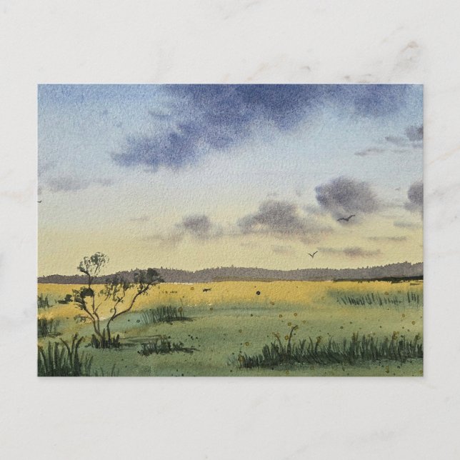 Carte Postale peinture de paysage à l'aquarelle  (Devant)