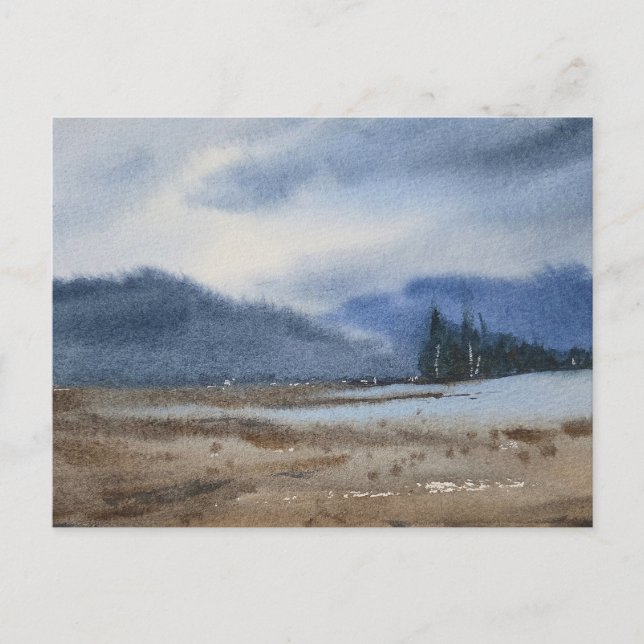Carte Postale Peinture de paysage à l'aquarelle  (Devant)