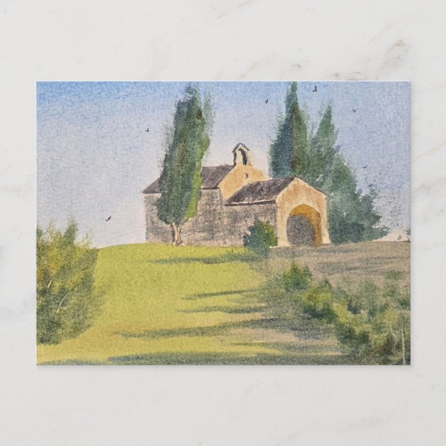 Carte Postale Peinture de paysage à l'aquarelle (Devant)