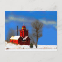 Peinture de phare rouge - Art original