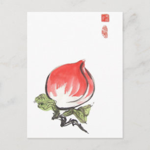 Carte Postale Peinture de pinceau rose