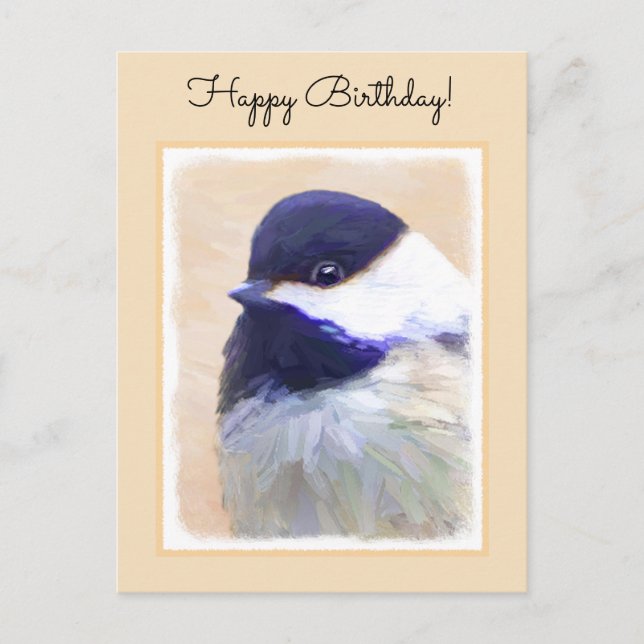 Carte Postale Peinture de poulet - Art original pour oiseaux (Devant)