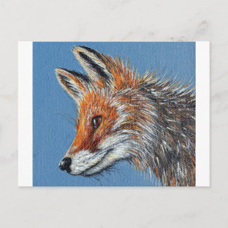 Carte Postale Peinture de renard