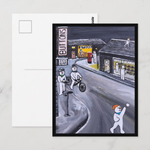 Carte Postale Peinture de Snow Town par Alfred Fox