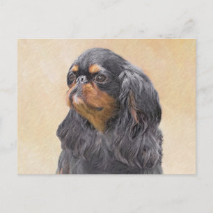 Carte Postale Peinture de Spaniel Toy Anglais Art Animalier Orig