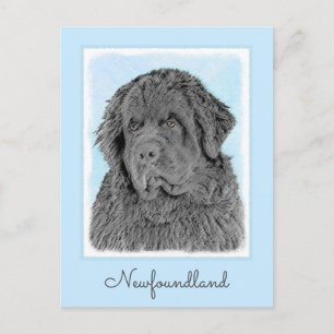Carte Postale Peinture de Terre-Neuve - Cute Original Chien Art