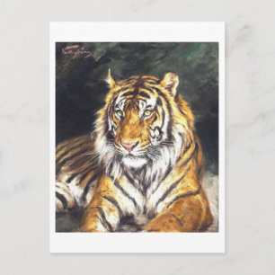 Carte Postale Peinture de Tigre