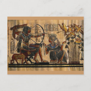 Carte Postale Peinture de tombes sur le papyrus