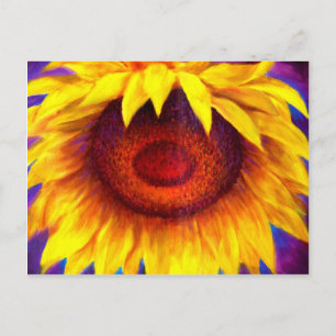 Carte Postale Peinture de tournesol - Multi