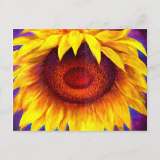 Carte Postale Peinture de tournesol - Multi