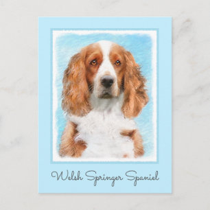 Carte Postale Peinture de Welsh Springer Spaniel - Art canin ori