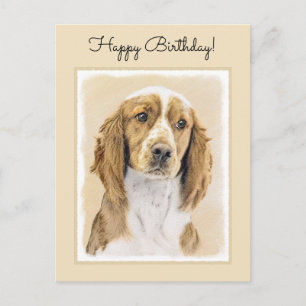 Carte Postale Peinture de Welsh Springer Spaniel - Art canin ori