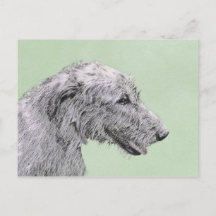 Carte Postale Peinture de Wolfhound irlandais - Joli art origina