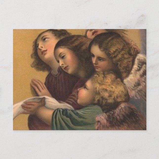 Carte Postale Peinture des anges vintages (Devant)