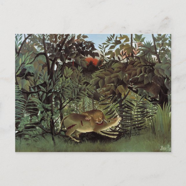Carte Postale Peinture d'Henri Rousseau (Devant)