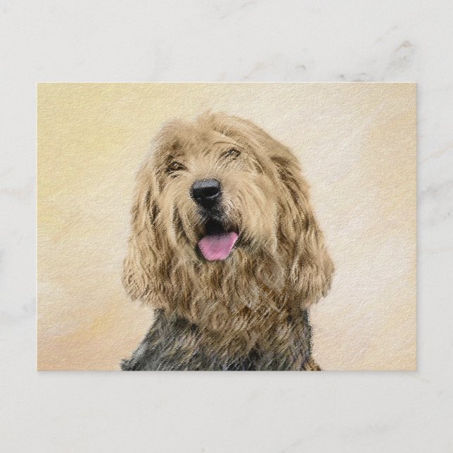 Carte Postale Peinture d'Otterhound - Joli art original de chien (Devant)