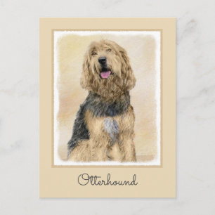 Carte Postale Peinture d'Otterhound - Joli art original de chien