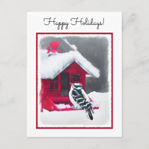 Carte Postale Peinture Downy Woodpecker - Art original pour oise